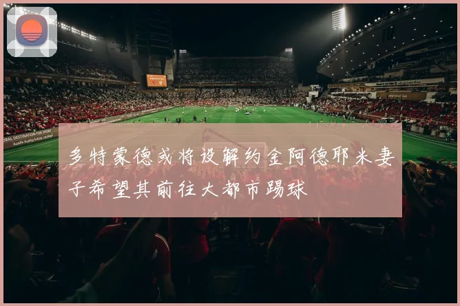 多特蒙德或将设解约金阿德耶米妻子希望其前往大都市踢球